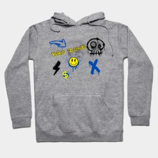 Bro zone in graffiti art aesthetic Hoodie